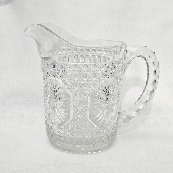 Imperial Amelia Star Medallion Early Vintage American Pattern Glass Pitcher - Picture 2 of 7